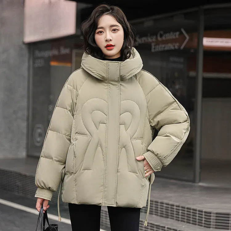 纪诗哲女装短款简约纯色百搭羽绒服女款冬季鸭绒连帽保暖防寒外套