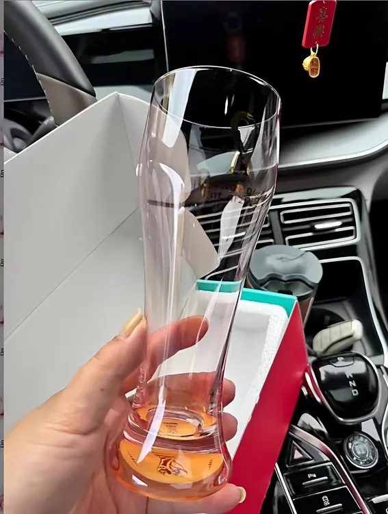 FIFA2022卡塔尔世界杯啤酒杯Ag 999纯银纪念啤酒杯420ml玻璃杯