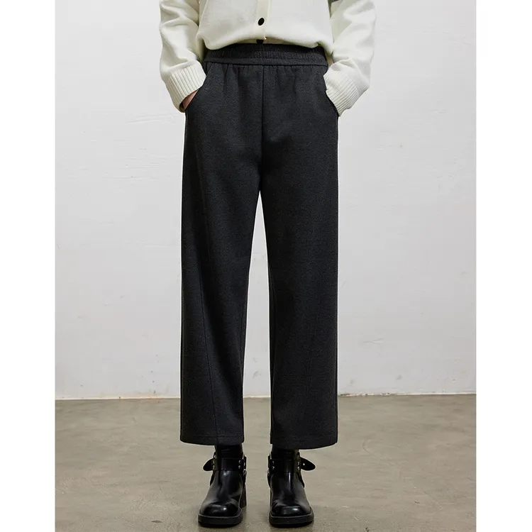 裂渡宣宣【入冬松弛】休闲分割直筒裤显瘦百搭时尚九分裤ZY511A61