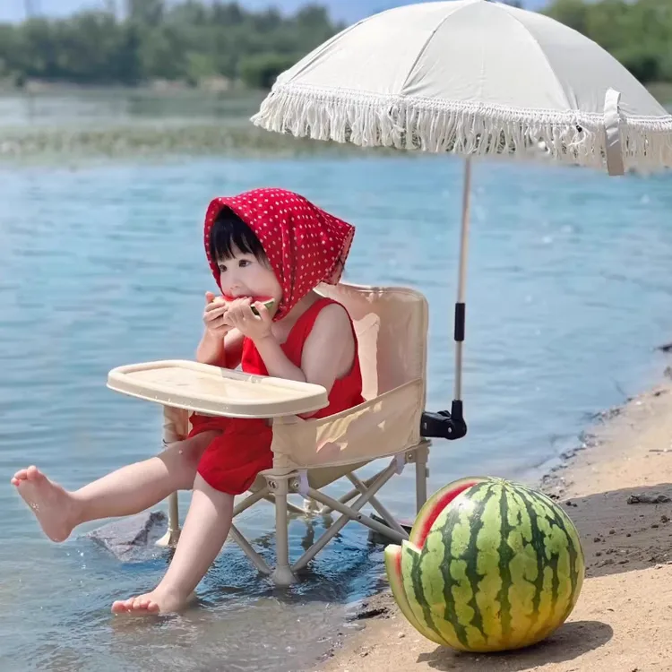 宝宝餐椅旅游海边拍照沙滩椅便携可折叠户外露营椅婴儿学坐小椅子