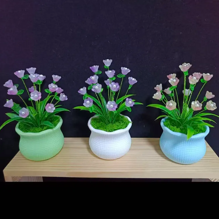 琉璃 风铃花 小盆栽  手工DIY材料包