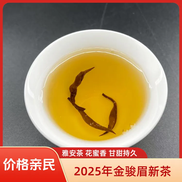 金骏眉红茶2025年新春茶梅占嫩芽雅安蒙顶山自带花果蜜香甘甜度高