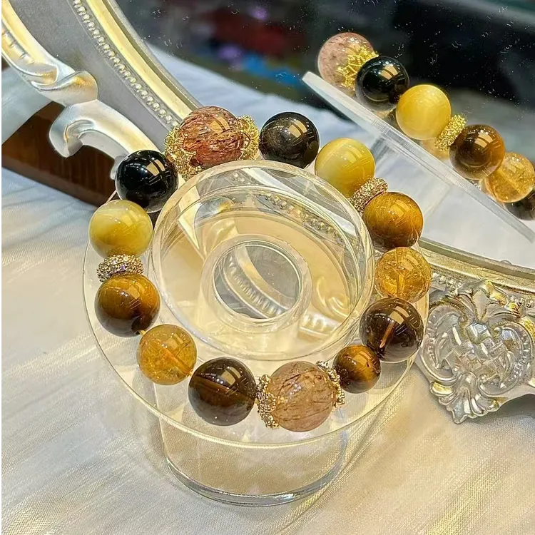 虎眼石金虎眼水晶手串男士水晶手链