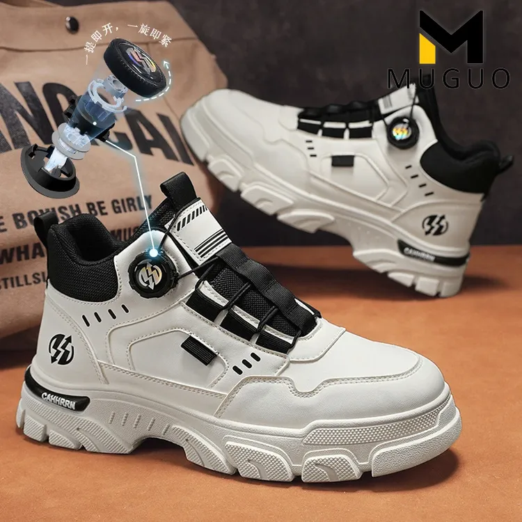 鞋子男款劳保鞋男鞋秋冬季新款防水工作户外作战马丁靴登山工装鞋