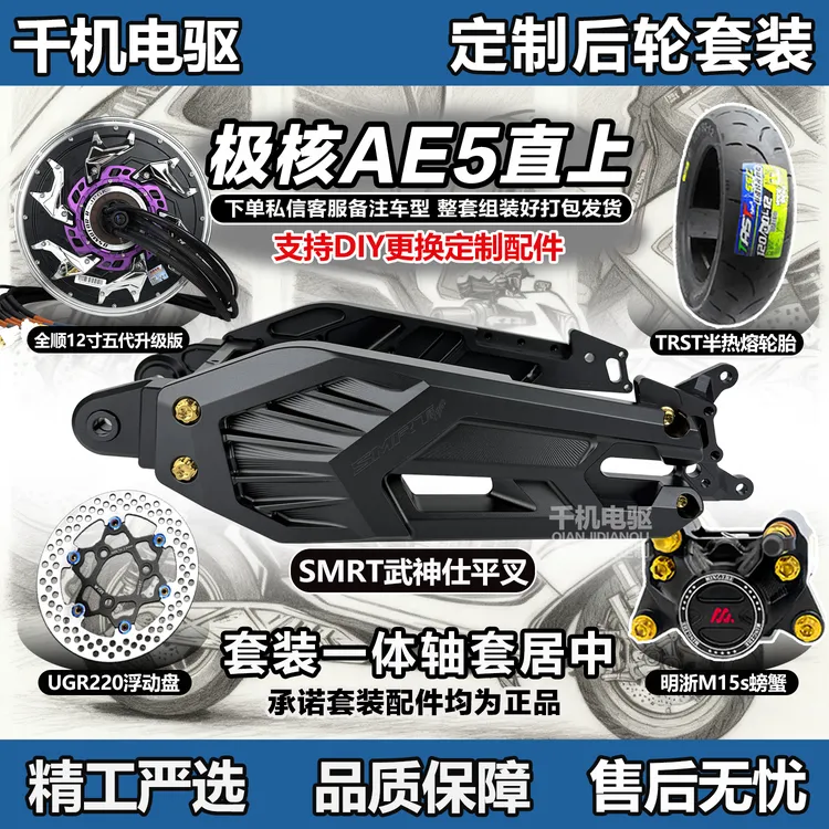 SMRT武神仕机械师二/MZ/M3小牛FXT/NXT极核AE5直上后轮套装电机