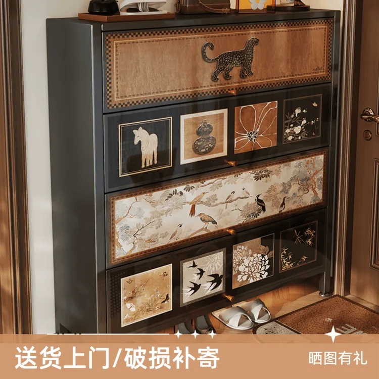 美世达鞋柜家用门口2025年新款热销网红加厚碳钢多层收纳柜一体柜