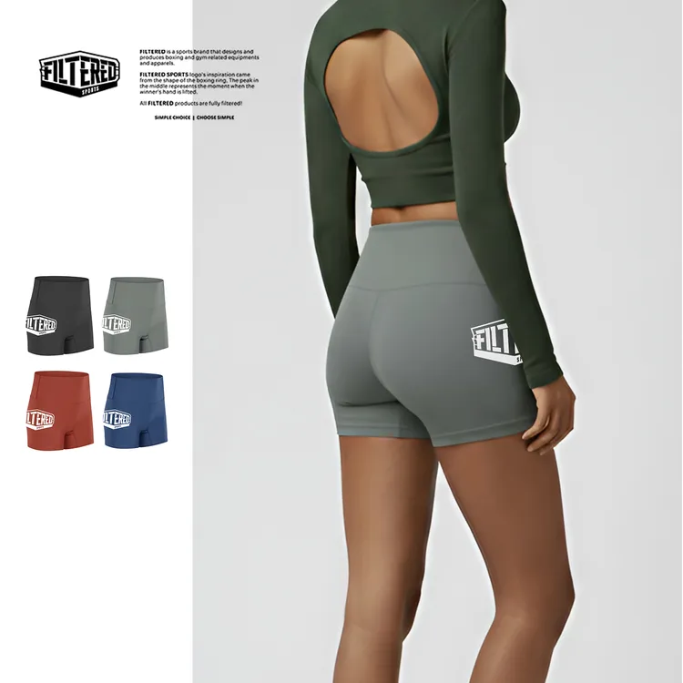 FILTERED瑜伽健身裤三分裤提臀紧身高腰速干拳击运动裤打底裤子女