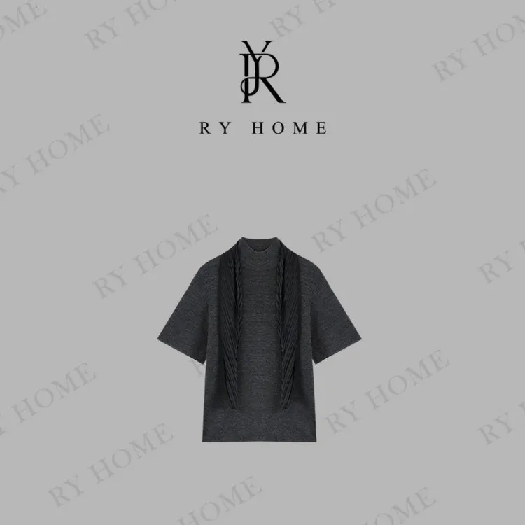 【容雨RYHOME】100扬子纱线可机洗飘带半袖T恤253T2168