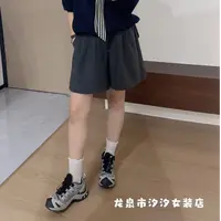 【汐汐女装二店】小个子定制纯色时尚百搭休闲款短裤 DKX1783