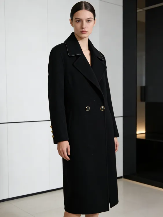 【B001-B200】单、双面尼秋冬女长款毛呢常规款加厚外套[非主图]-B