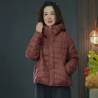 连帽短款保暖时尚休闲大码冬季百搭90羽绒服宽松秋冬女士女款