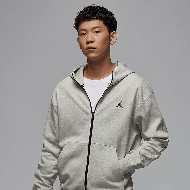 Nike/耐克官方正品AIR JORDAN男女款浅灰拉链运动外套FV8603-050