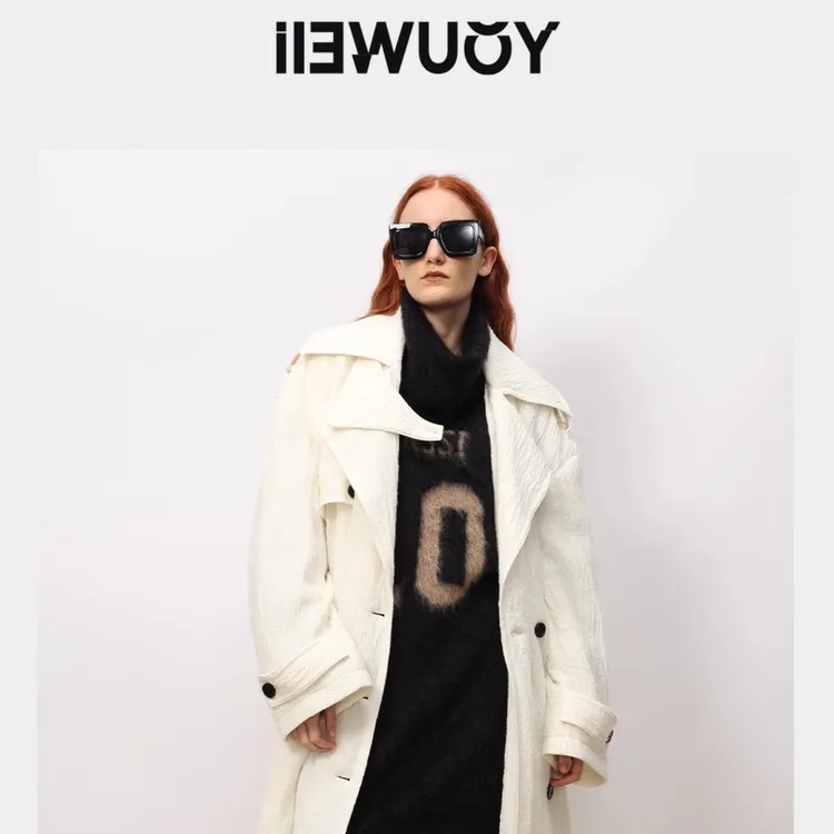 有尾YOUWEI超轻羊毛长款棉风衣中长款女款Y2723401