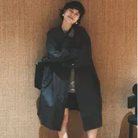 /苗苗家/『风起伦顿』小众慵懒感廓形中长款风衣外套女