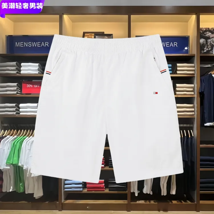 Tommy汤米美式短裤五分裤男士夏季潮流百搭纯棉薄款工装运功短裤