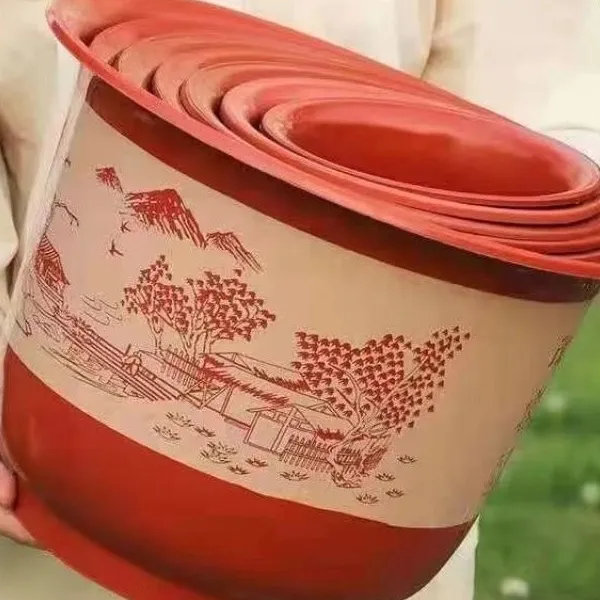 【送托盘】仿陶瓷塑料山水大花盆加厚大号家用花盆花盆清仓捡漏大号