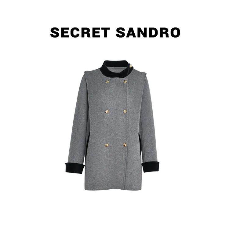  【灰金大衣】Secret Sandro  楚楚  双面呢  V85221220C