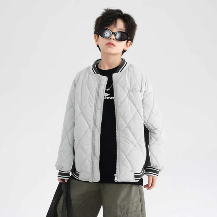 男童冬季学院风加厚棒球棉服2025新款儿童运动保暖夹棉外套潮5925