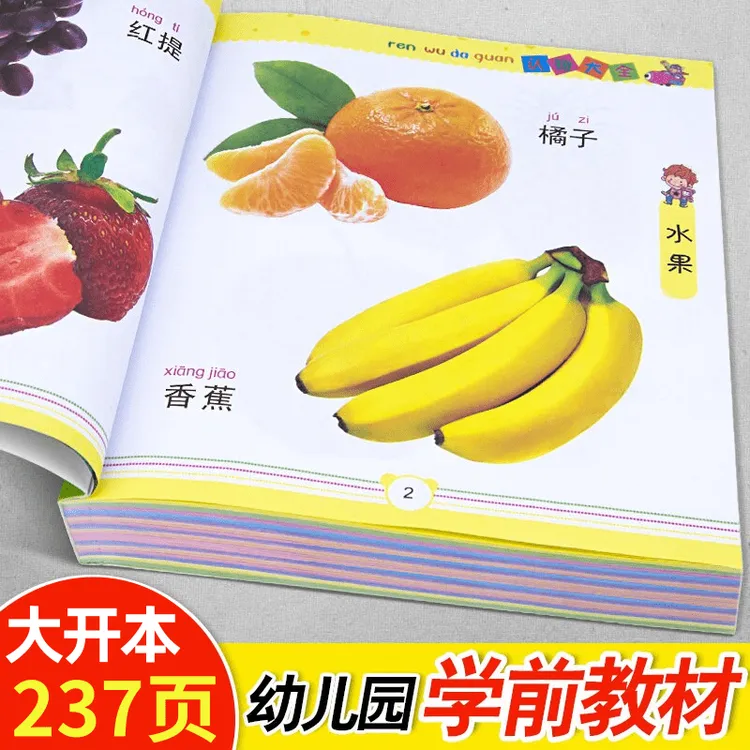 认物大全宝宝早教学前拼音数学启蒙书1-3岁幼儿园学习训练唐诗
