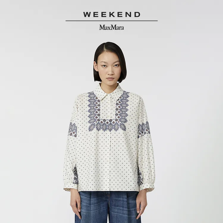Weekend MaxMara 25秋新品休闲宽松丹宁宽松衬衫女5116025106