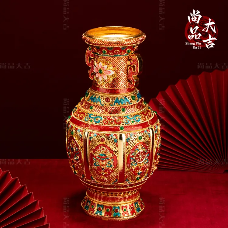 『双耳瓶』珐琅彩工艺品摆件乔迁送礼国风高端礼品国潮新中式文创