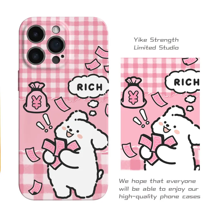 钱多多狗菲林软壳进口光面适用华为苹果13rpomax/14/16pro