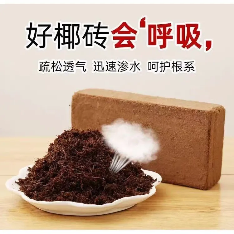 椰砖营养土种菜通用型脱盐椰糠大块椰砖土养花土壤种植土