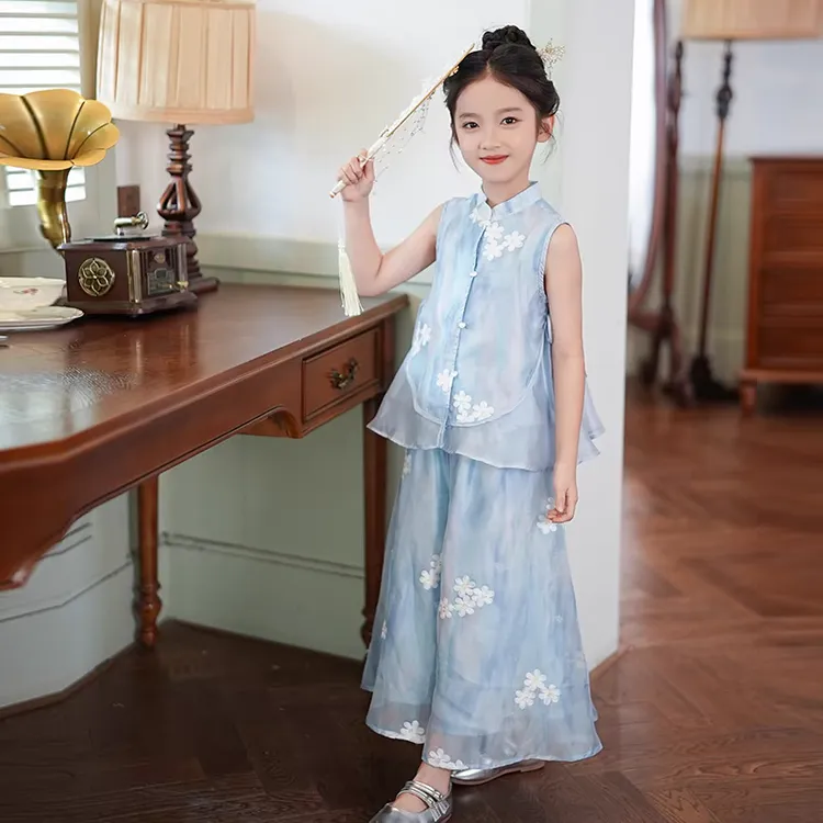 【934】新中式女童套装儿童服装女孩宝宝洋气休闲时髦爆款夏装衣服