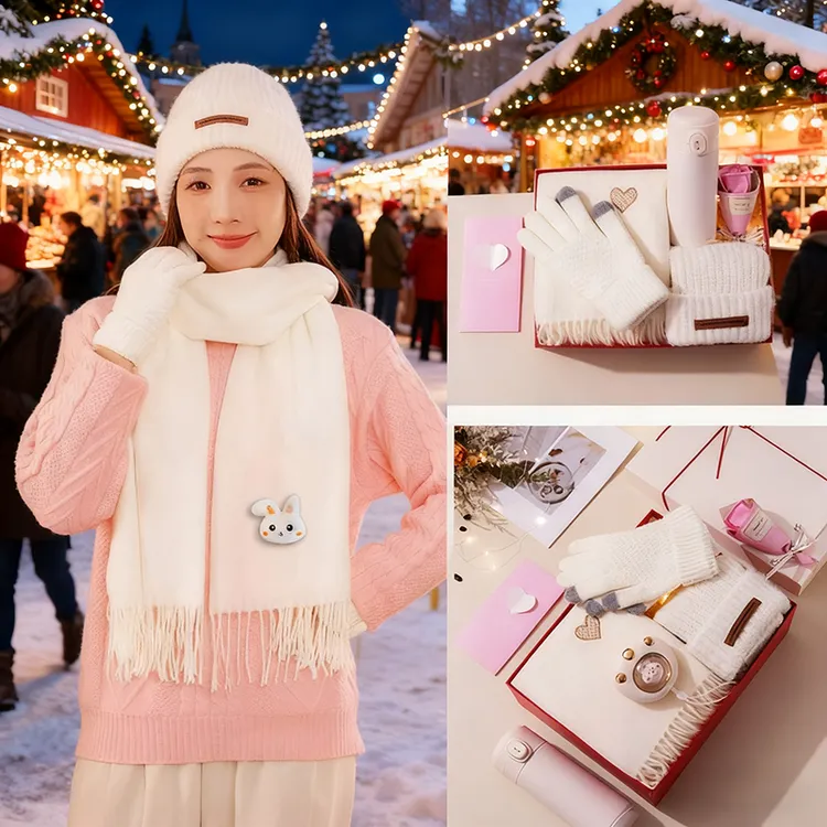 圣诞节冬季送女朋友生日礼物实用保暖围巾女生闺蜜老婆纪念日实用