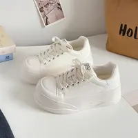 6-7厘米厚底鞋小个子鞋子女款增高鞋两穿厚底松糕鞋秋冬季小白鞋