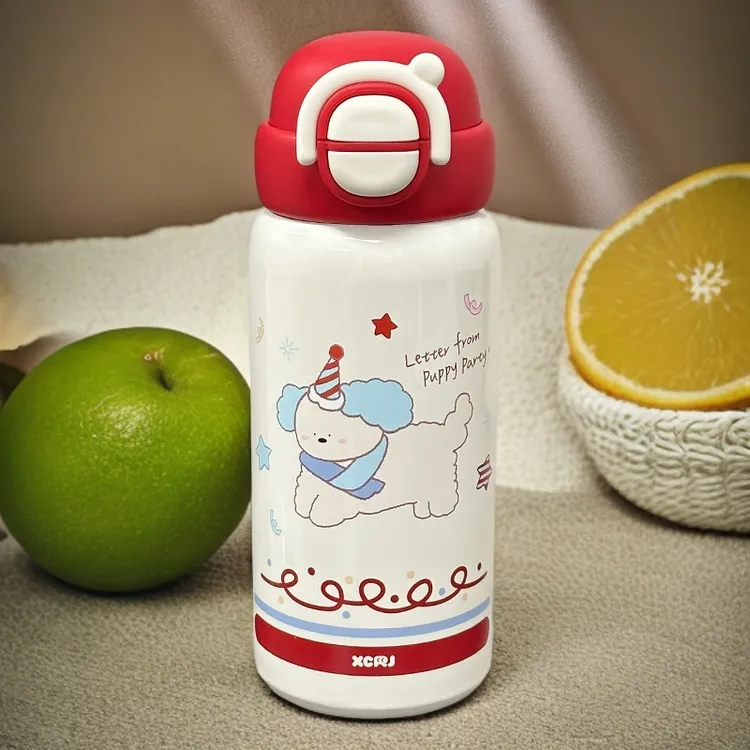 小茶日记高颜值保温杯便携大容量吸管儿童水杯子爆款2025最新款