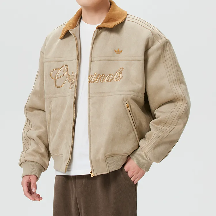 阿迪达斯新年款棉服男装2026新款保暖字母印花运动夹克外套KT0674