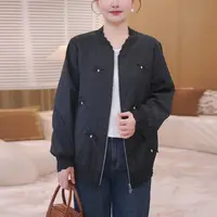 【现货】MsShe大码女装2025秋提花蝴蝶结棒球服外套J~E2509044