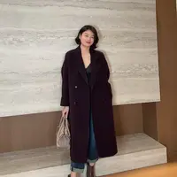 TANTAN 时尚宽松韩版中长款秋冬毛呢大衣外套3271
