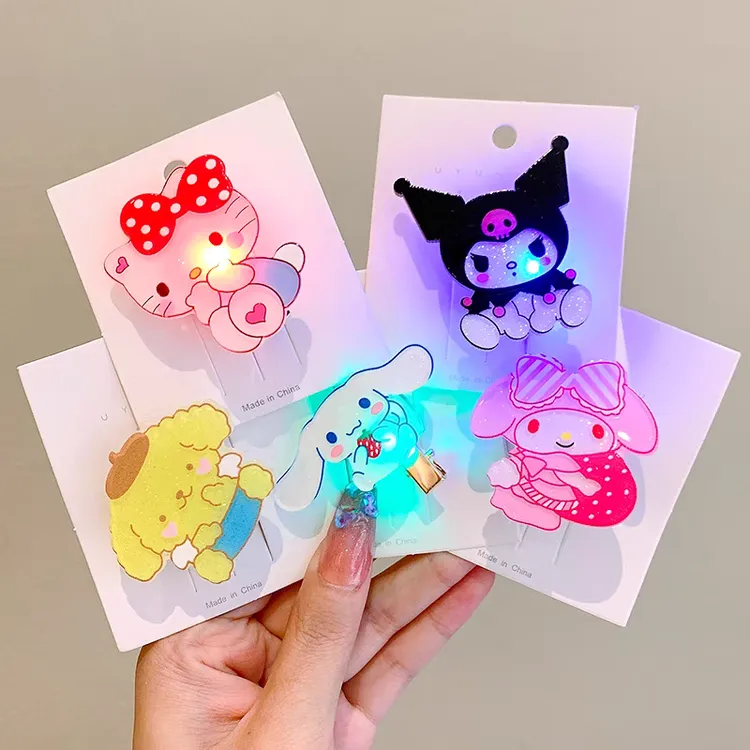 会发光玉桂狗儿童碎发夹小夹子女童可爱宝宝卡通发卡发饰头饰宝宝