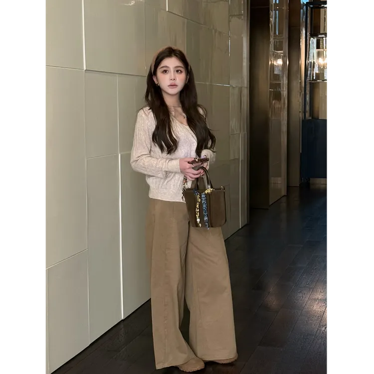 YPP!【挚爱裤型】秋冬新款韩系高智感显瘦垂感直筒西装裤休闲裤