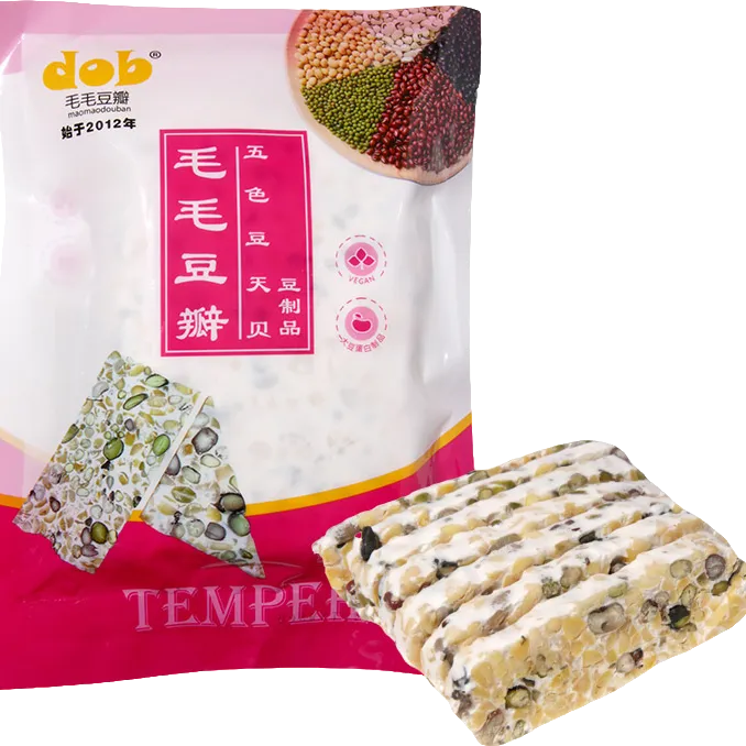 厂家直销素食冷冻天贝黄豆高蛋白tempeh大豆发酵制品250克/酱豆子