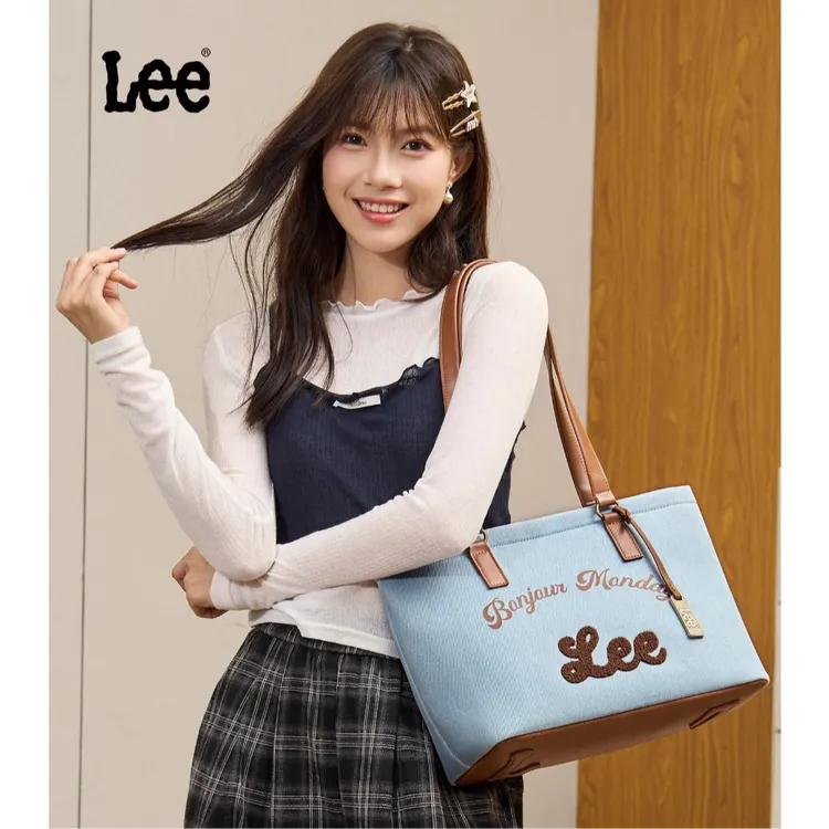 Lee2025新款夏季学生大容量单肩上班通勤时尚潮流笔记本托特包
