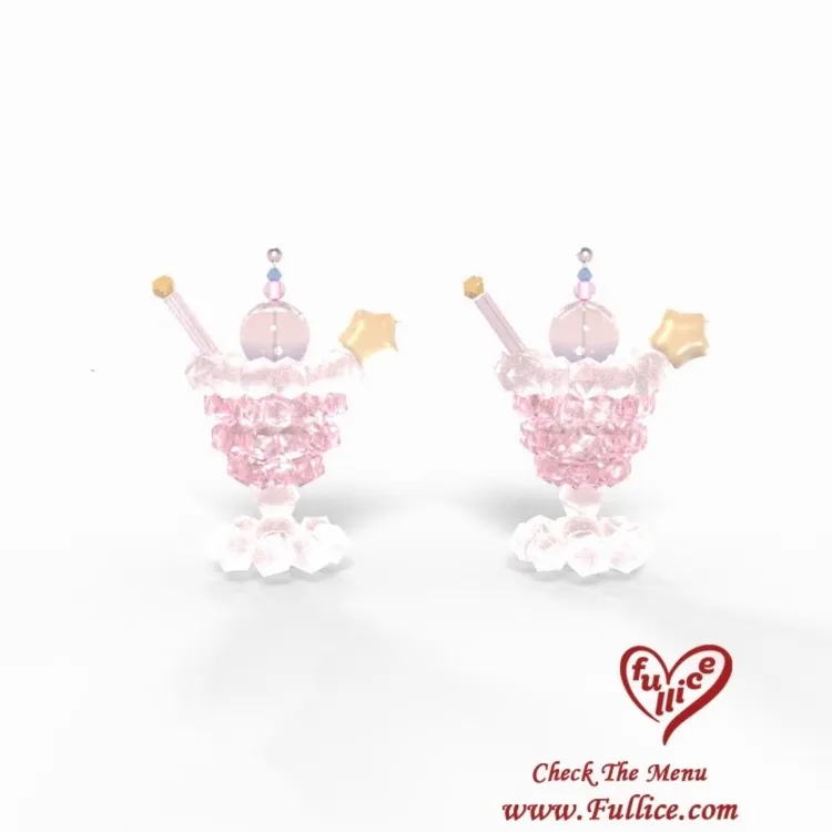 合金耳饰 FULLICESTUDIO芭菲杯原创耳环小众设计耳饰甜美耳钉耳夹