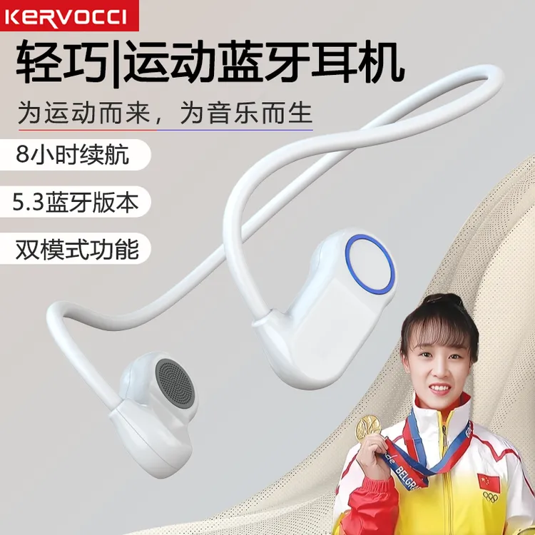 KERVOCCI 运动蓝牙耳机5.3通话超长续航无线耳机支架颈挂挂耳式