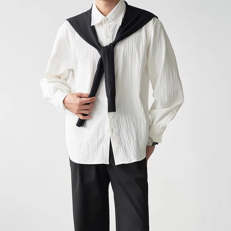 Liberty Kostume x 愧于是 春夏长袖免烫通勤休闲纹理感衬衫男生