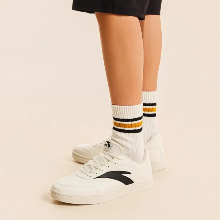 安踏活力经典薄底低帮板鞋2025秋季新款情侣时尚简约百搭小白鞋