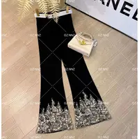 【春色撩人】重工钉珠刺绣国风时尚休闲新中式国风牛仔裤24K322