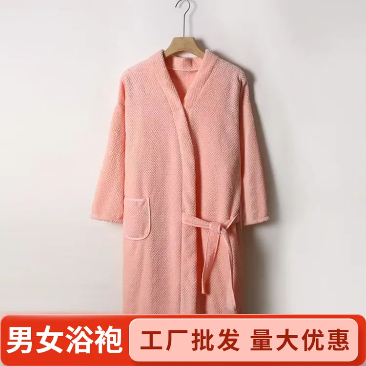 浴袍女款批发 浴群成人洗澡家用吸水加厚速干高档睡衣男夏季加大
