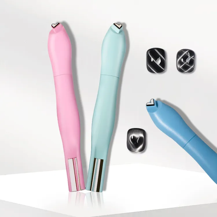 热门美甲强力爱心蛇猫眼美甲磁铁多功能耐磨条纹法式猫眼磁铁