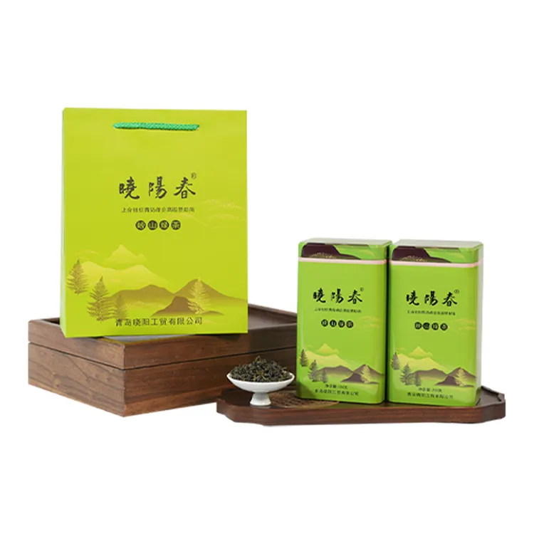 晓阳春崂山绿茶2025年新茶铁罐装正宗青岛特产500克