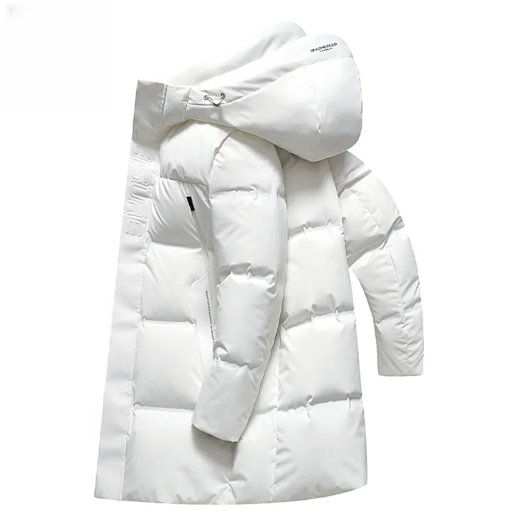 加厚羽绒服男装中长款2025冬季新款白鸭绒极寒保暖连帽外套
