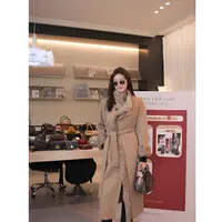 【ALONE SAVOR】龍喜儿 小胡羊高端羊绒气质设计感大衣外套Q648