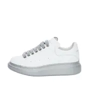 未使用 Alexander McQueen/亚历山大·麦昆  小白鞋 银色底