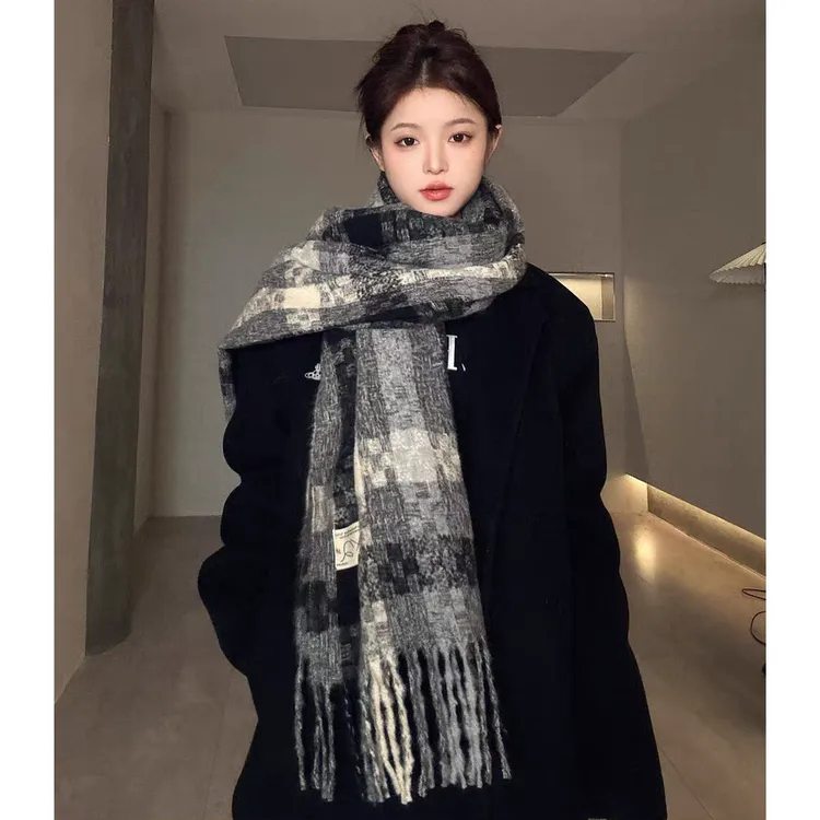 氛围感滴神~2025新款秋冬ins围巾女情侣保暖流光风百搭高级感围脖